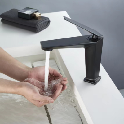 BRASS Matt Black Basin Mixer