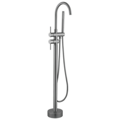 Floor Mounted Stand Alone Bath Mixer (Matt Black)