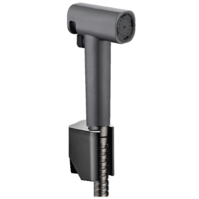 Gun Metal ABS Chromed Hand Bidet with SUS304 1.0m-1.1m Extendable High-Pressure Double Interlock Flexible Hose