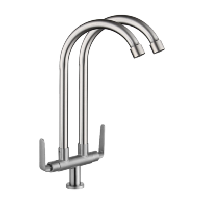 SUS304 Pillar Sink Tap (Double U Spout)