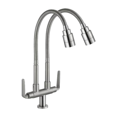SUS304 Pillar Sink Tap (Double Flexi Dual Spray)