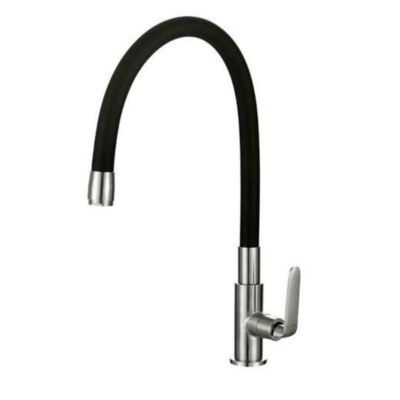 SUS304 Pillar Sink Tap | Single Black Flexi Spout