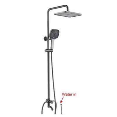 SUS 304 PVD Gun Metal 3-Way Shower Post