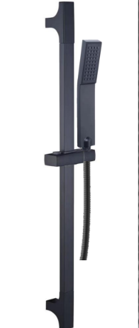 SUS304 Shower Rail Set with ABS Hand Shower (C/Matt Black)