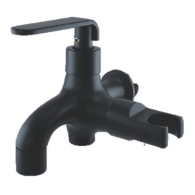 BRASS Matt BLACK Chromed Two Way Tap with Bidet Holder