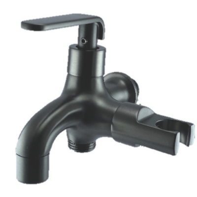 BRASS Gunmetal Chromed Two Way Tap with Bidet Holder