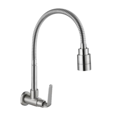 SUS304 Wall Sink Tap (Single Flexi Dual Spray)