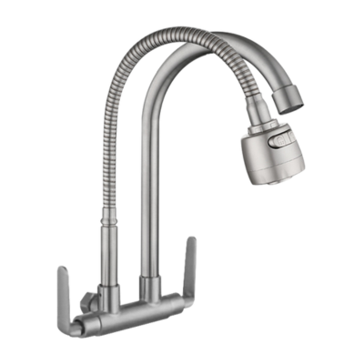 SUS304 Wall Sink Tap (Single Flexi & U Spout)