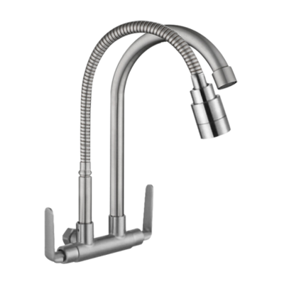 SUS304 Wall Sink Tap (Single Flexi & U Spout)