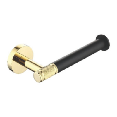 TOWEL RING (CHROMED GOLD & BLACK)