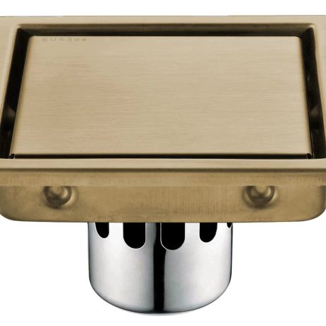 150MM X 150MM Concealed Tile Floor Trap (Chromed Gold)