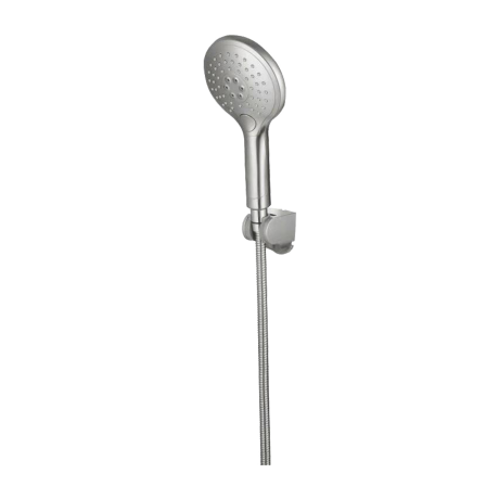3-Function ABS Matt Chromed Hand Shower with Flexible Hose and ABS Holder Set