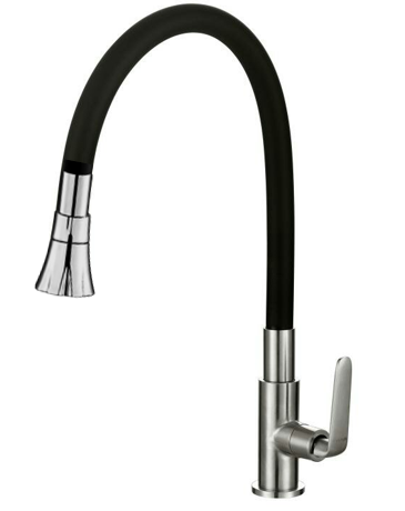 SUS304 Pillar Sink Tap (Single Black Flexi Spout)