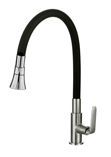 SUS304 Pillar Sink Tap (Single Black Flexi Spout)
