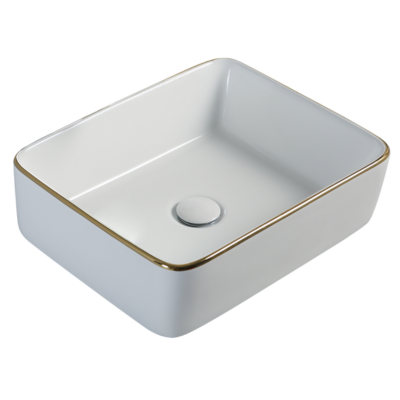 Above Counter Art Basin (Gold Plated Rim)