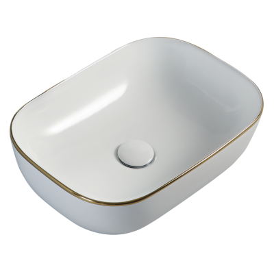 Above Counter Art Basin (Gold Plated Rim)