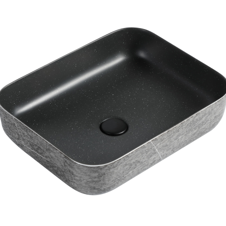 Above Counter Art Basin (Outer Dark Grey and Inner Matt Black)