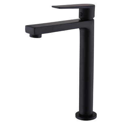 Brass Cold Basin Tap (Matt Black Chromed)