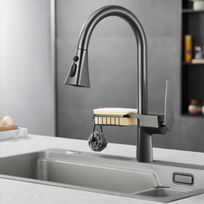 Brass Chromed Kitchen Pull Out Sink Mixer
